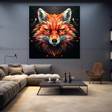Geometric Fox Painting